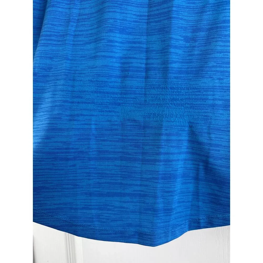 Nike Dri-Fit Women's Short Sleeve V-Neck Top T-Shirt Activewear Blue Size XS